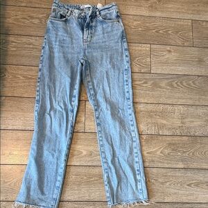 Zara Light Blue Straight Leg Jeans